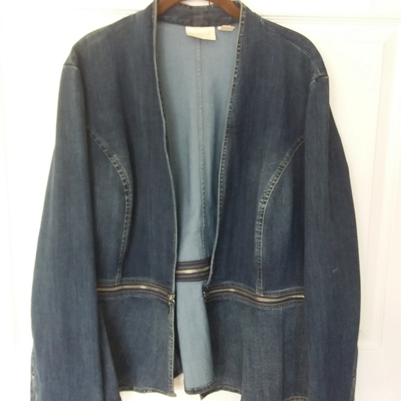 Chico's Jackets & Blazers - Denim jean jacket size Chico's 3 or XL